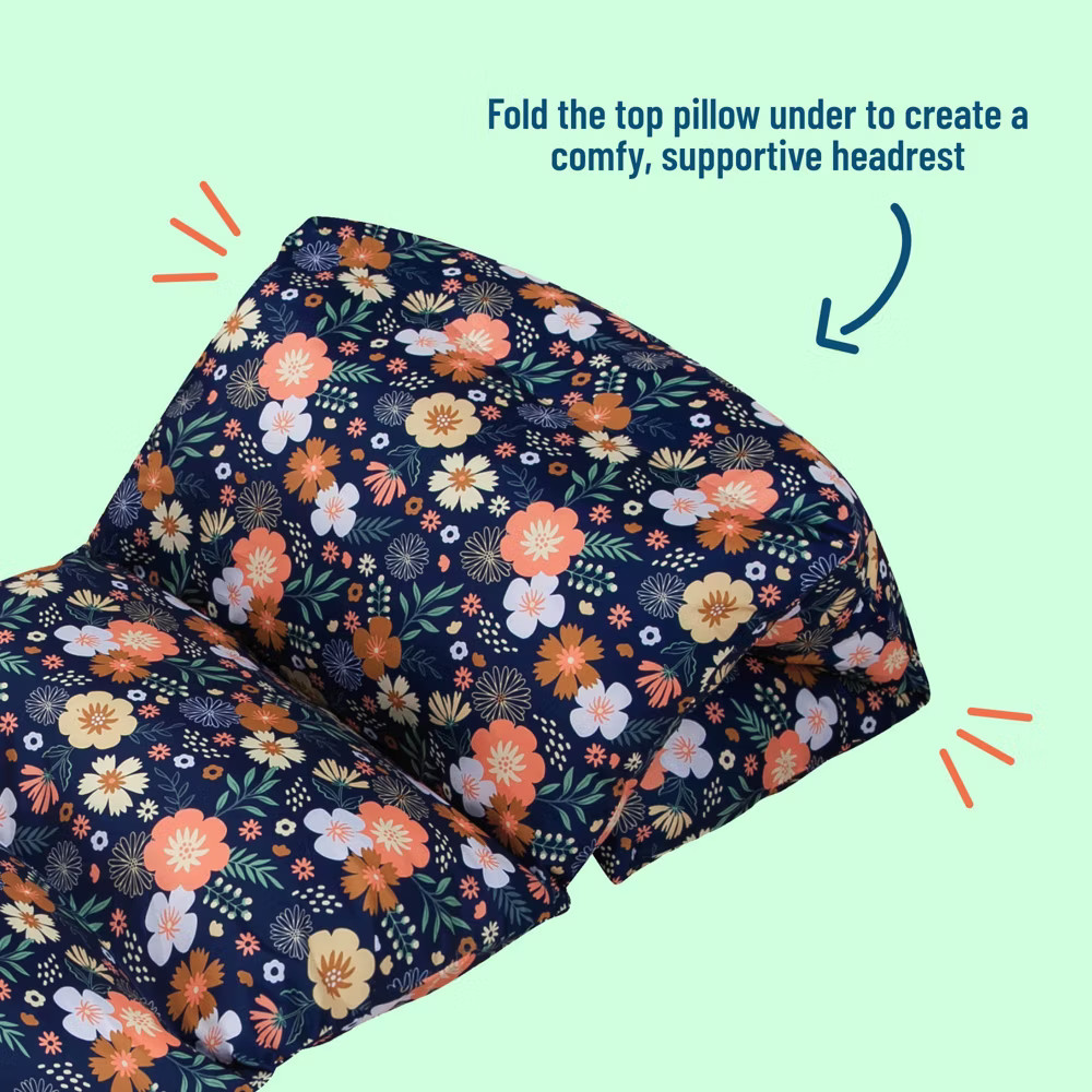 Wildkin Kids Microfiber Pillow Lounger (Wildflower Bloom)