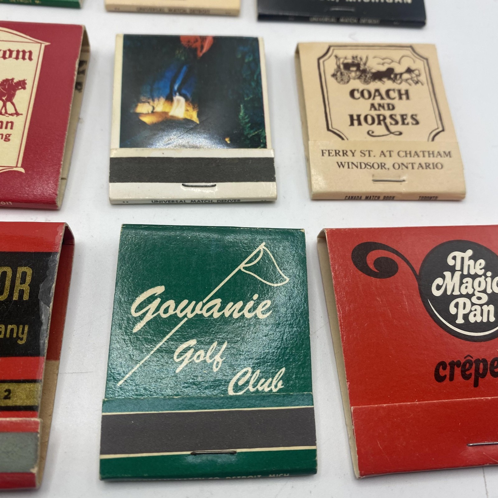 Vintage Assorted Restaurant Advertising Matchbooks Lot 12 Hawaii Michigan Golf