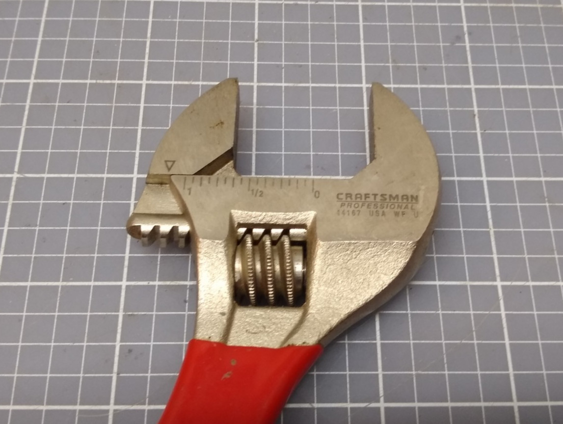 Sears Craftsman Professional Tools USA 8 Inch Adjustable Wrench WF 44167