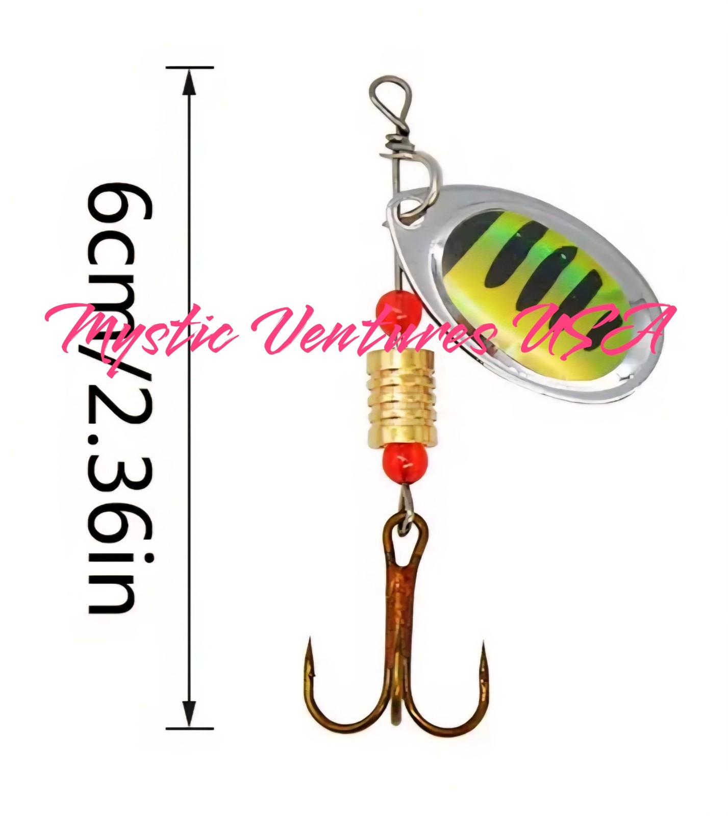 10 Piece Spinner Baits Fishing Lures Lot with Tackle Box Assorted Crappie Bass