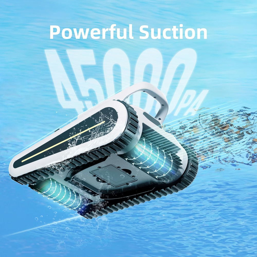 Automatic Robotic Pool Cleaner for Swimming Pools Self-Parking Wall Climbing