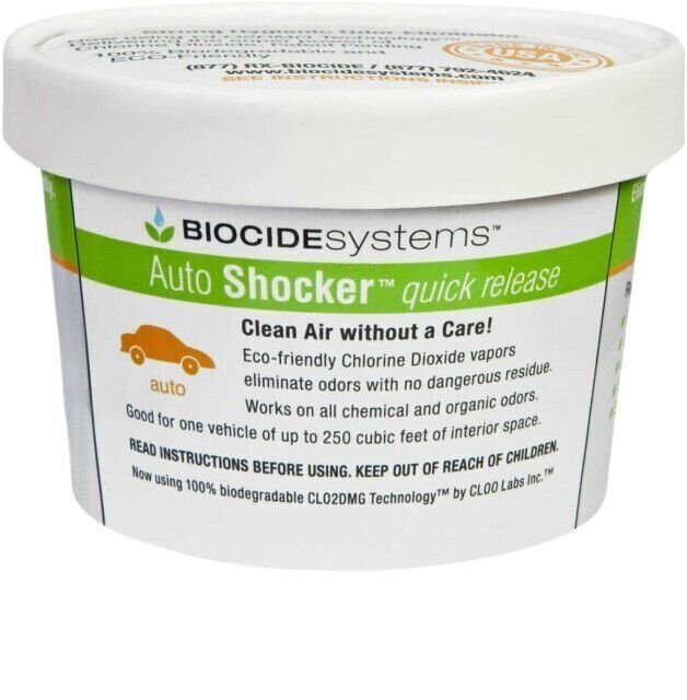 Biocide Systems Auto Shocker, Quick Release Car Odor Eliminator, Eco-Friendly