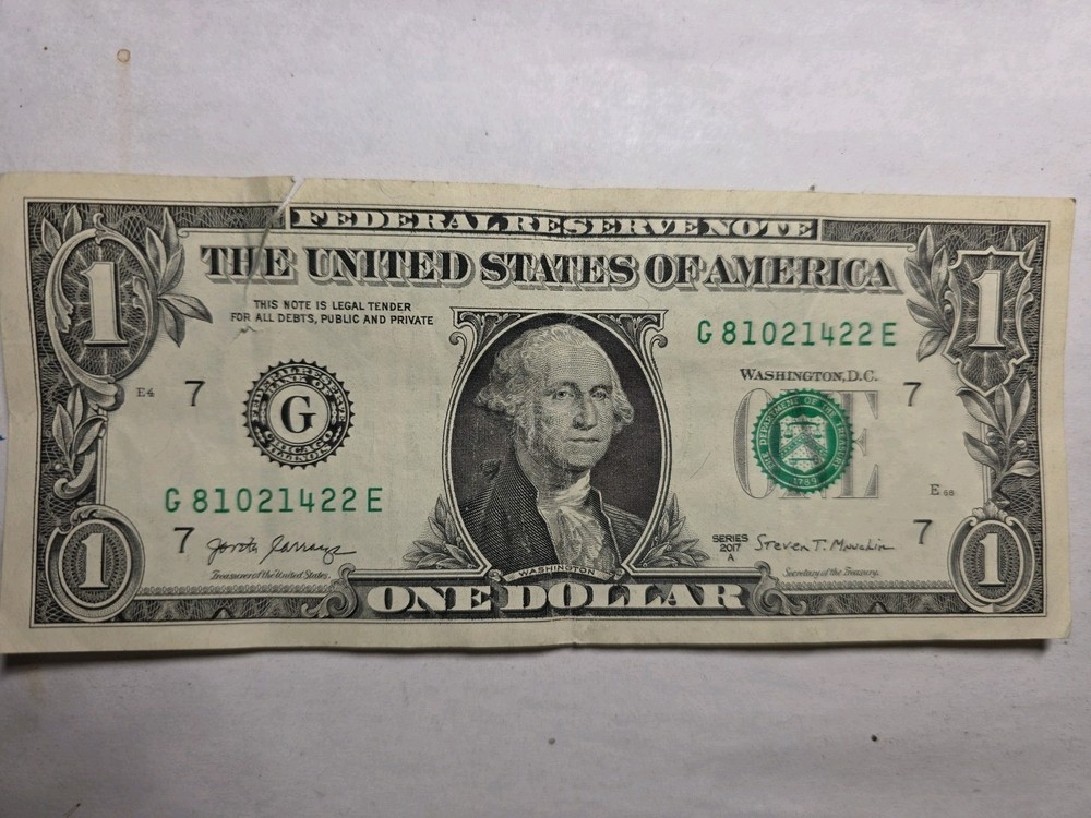 $1.00 US Currency 2017 Error