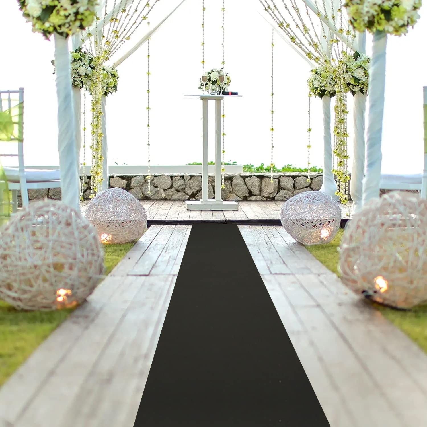 Aisle Runners Wedding Accessories Black Aisle Runner Carpet Rugs for Step and...