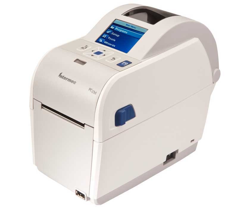 Intermec PC23d Label Printer, Display, adjustable gap RTC, 203 dpi, Power Cord
