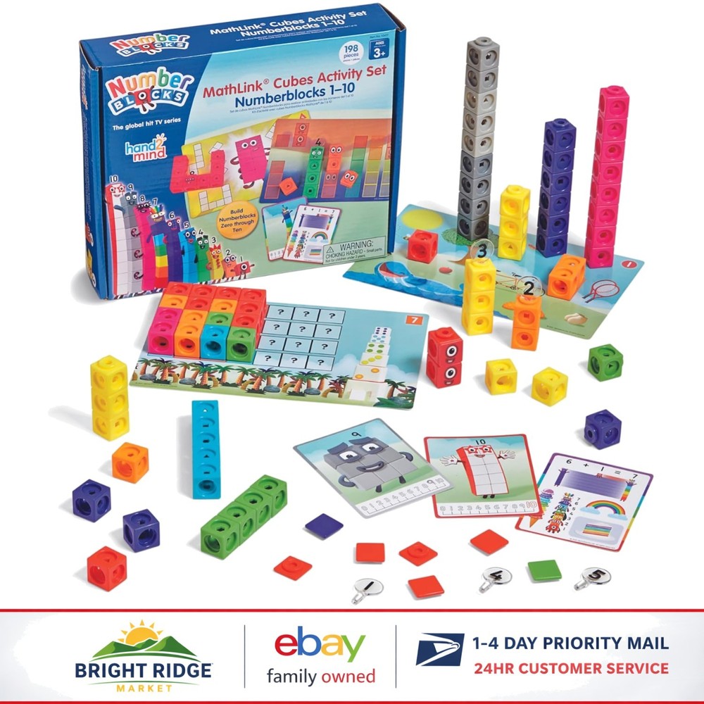 Interactive Counting Blocks Set for Preschoolers with 30 Learning Activities