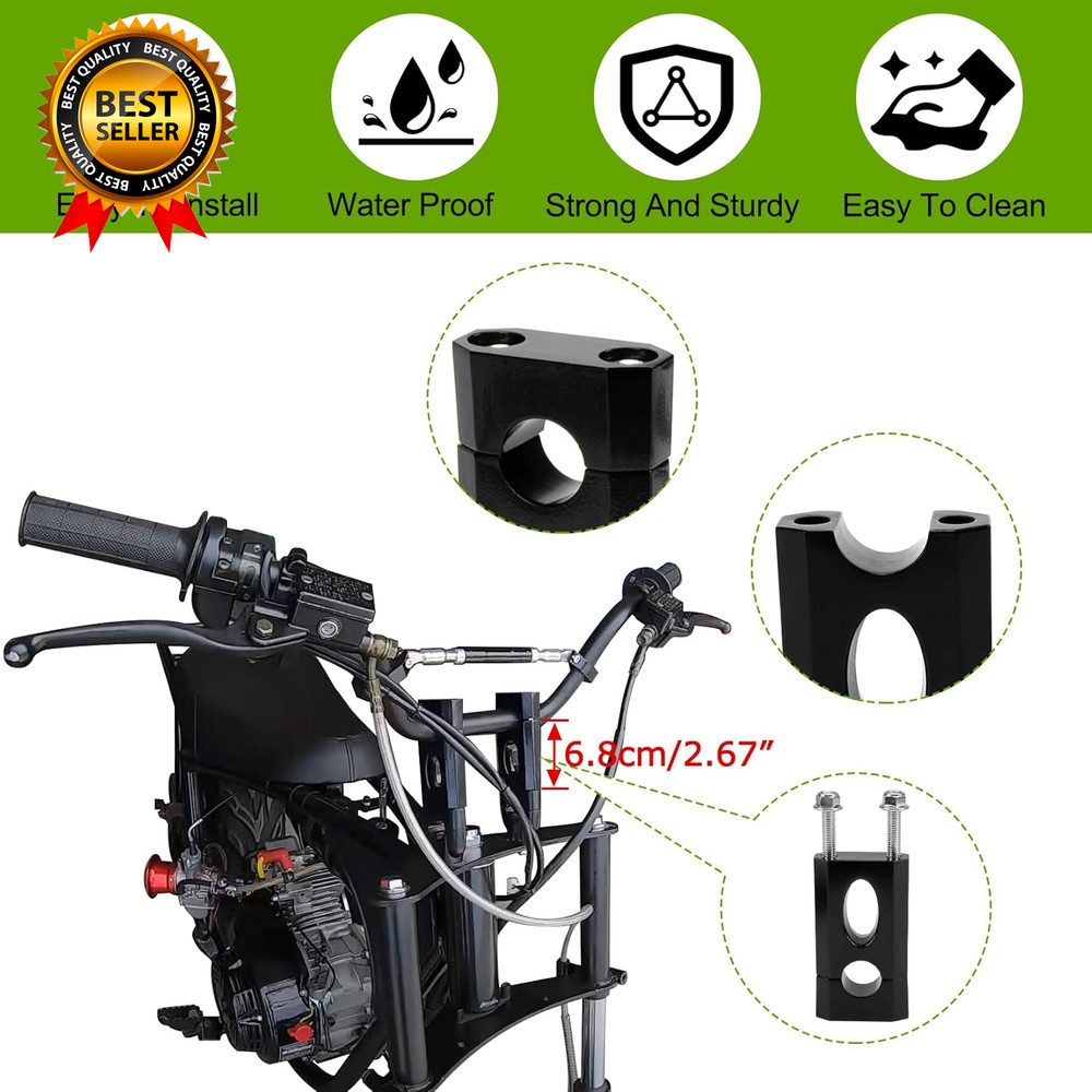 7/8" Handlebar Risers - 7/8" 22 Mm Handlebar Mount Clamp Risers for Coleman