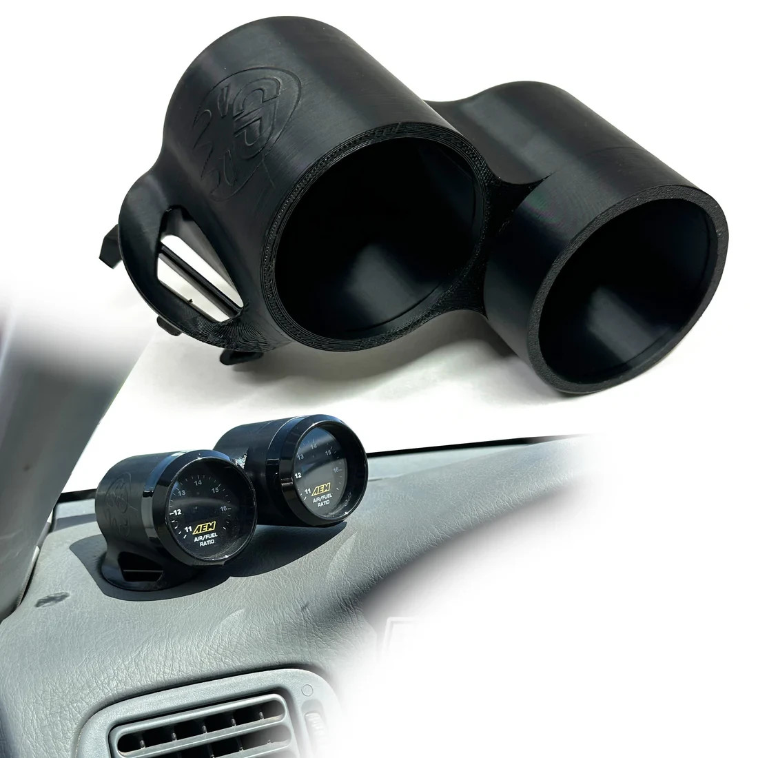 Dual gauge pod mount for 1996-2000 civic ek functional defrost vent (Original)