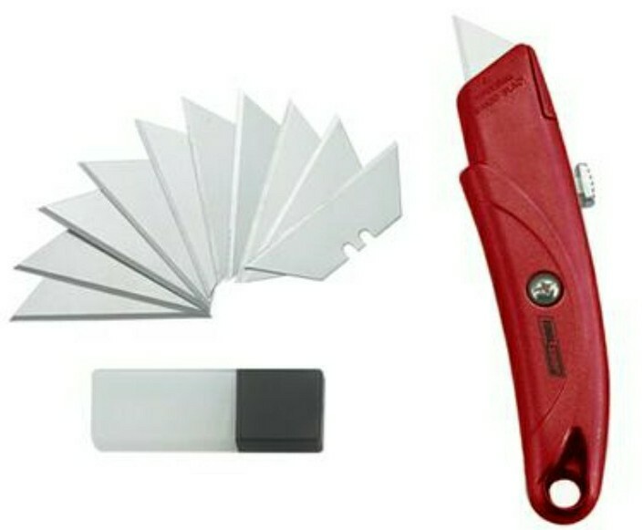 33 pcs Box Cutter Utility Knife Set 3 Different PLUS 30 EXTRA REPLACEMENT BLADES
