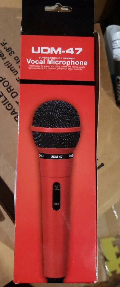 UDM-47 Vocal Karaoke Microphone RED