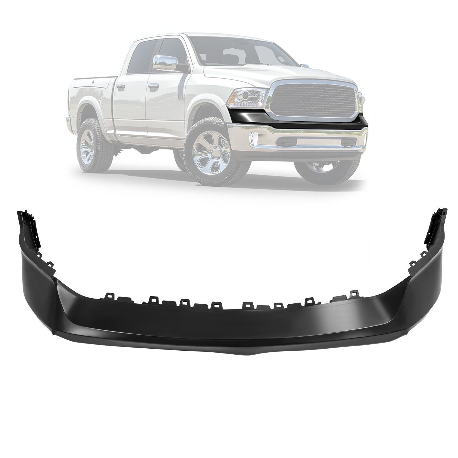 Front Upper Bumper Cover For Dodge Ram 1500 2013-2018 & Ram 1500 Classic 2019-24