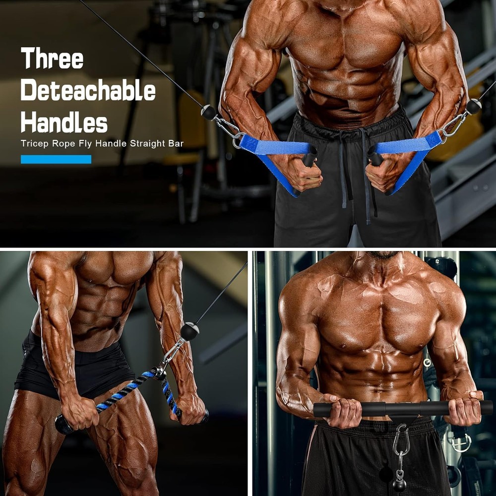 Weight Cable Pulley System Gym LAT Pull Down Home Workout