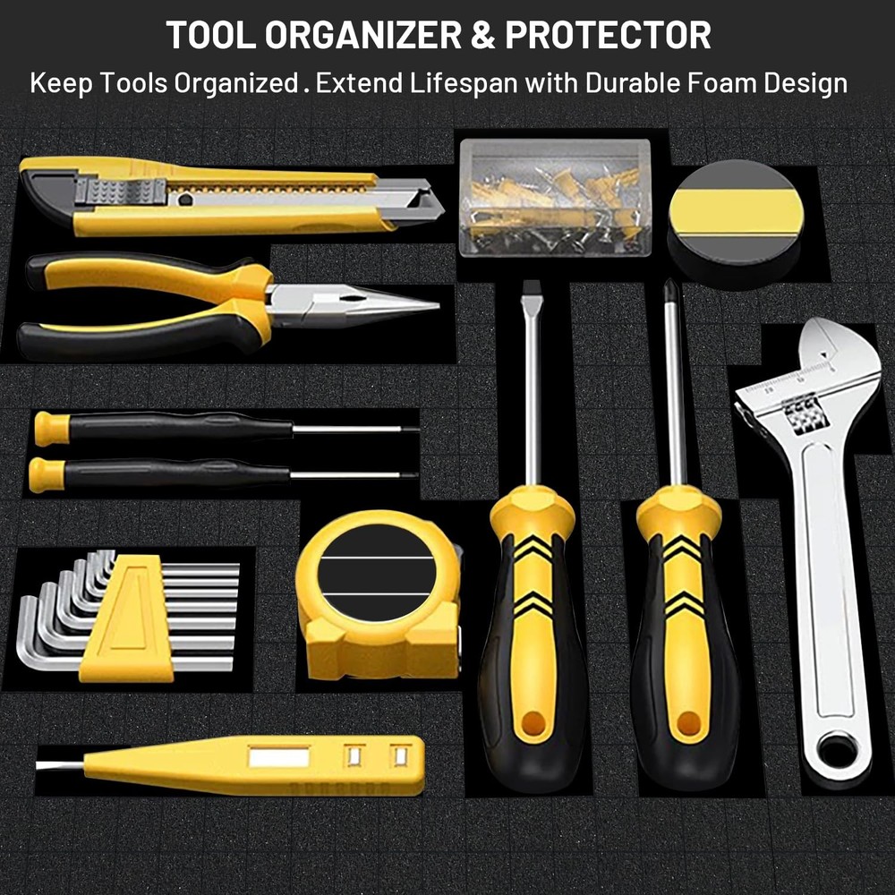 8 Pcs DualThickness Case Foam Insert Kit Pick Pluck Protective Layer Tool