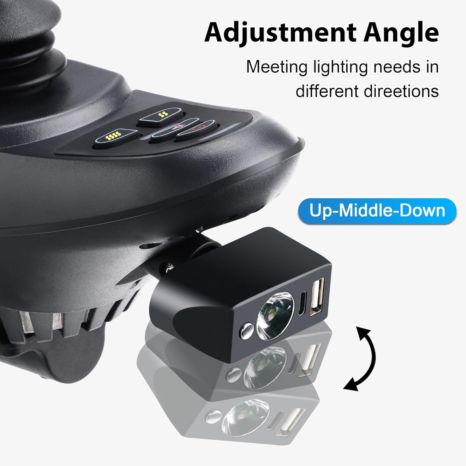 Electric Wheelchair Led Light Power Wheelchair Accessories,3 Pin XLR Head Light