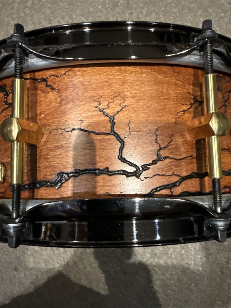 Noble & Cooley 5x14” Maple Solid Shell Limited Fractal Pattern Snare Drum NICE!!