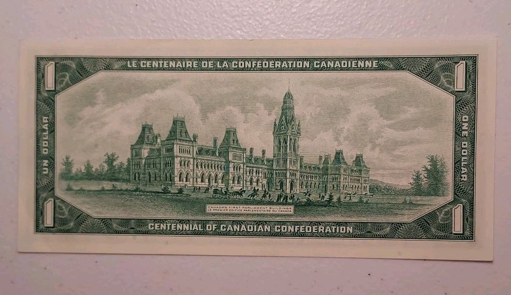 1967 Canada Centennial $1 Note; UNC Beattie -Rasminsky Crisp!