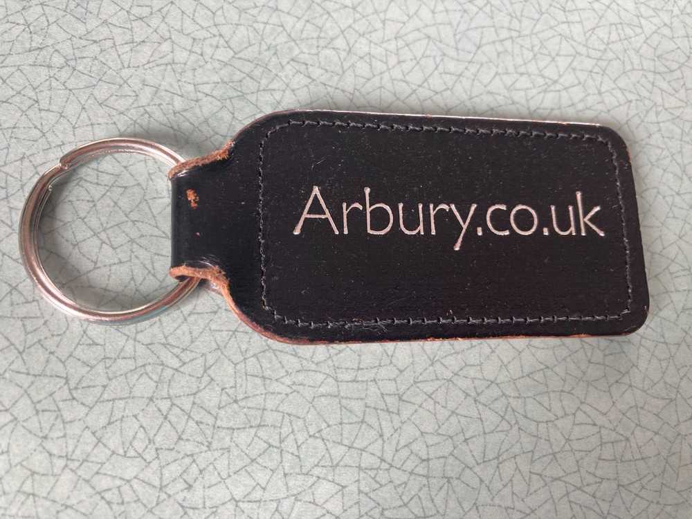 BLACK LEATHER KEYRING