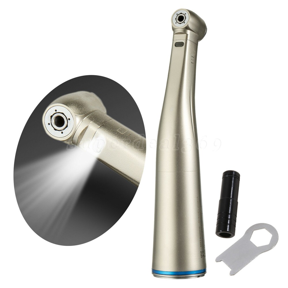 Dental LED Fiber Optic Push Button Contra Angle Handpiece Inner Push E-type YBB