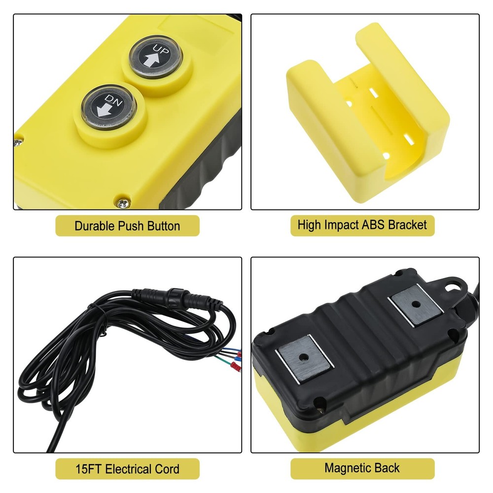 4 Wire Dump Trailer Remote Control Switch for Hydraulic Pump, 12V DC Double Acti