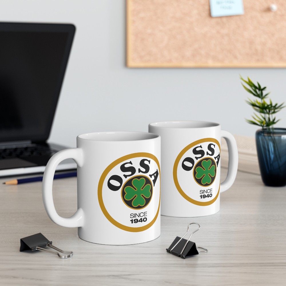 Ossa Motorcycle Logo 11oz Coffee Tea White Mug