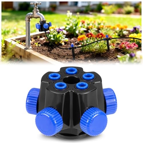 5-Ways Connector, Irrigation System Accessory, Compatible with 1/4''
