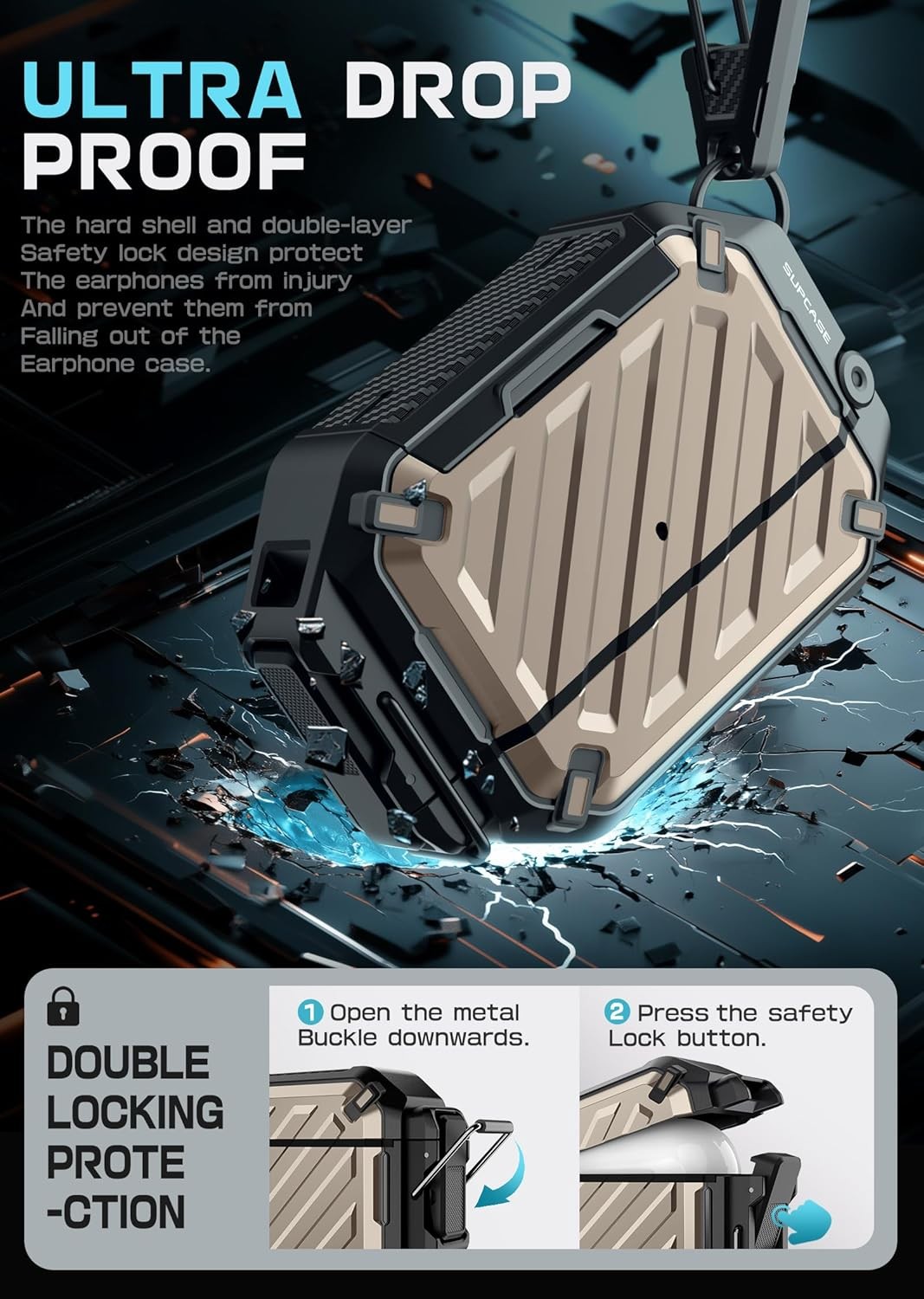 SUPCASE Ultra Drop-proof Case IP68 Headphone Cover for AirPods Pro 3 (3rd Gen)