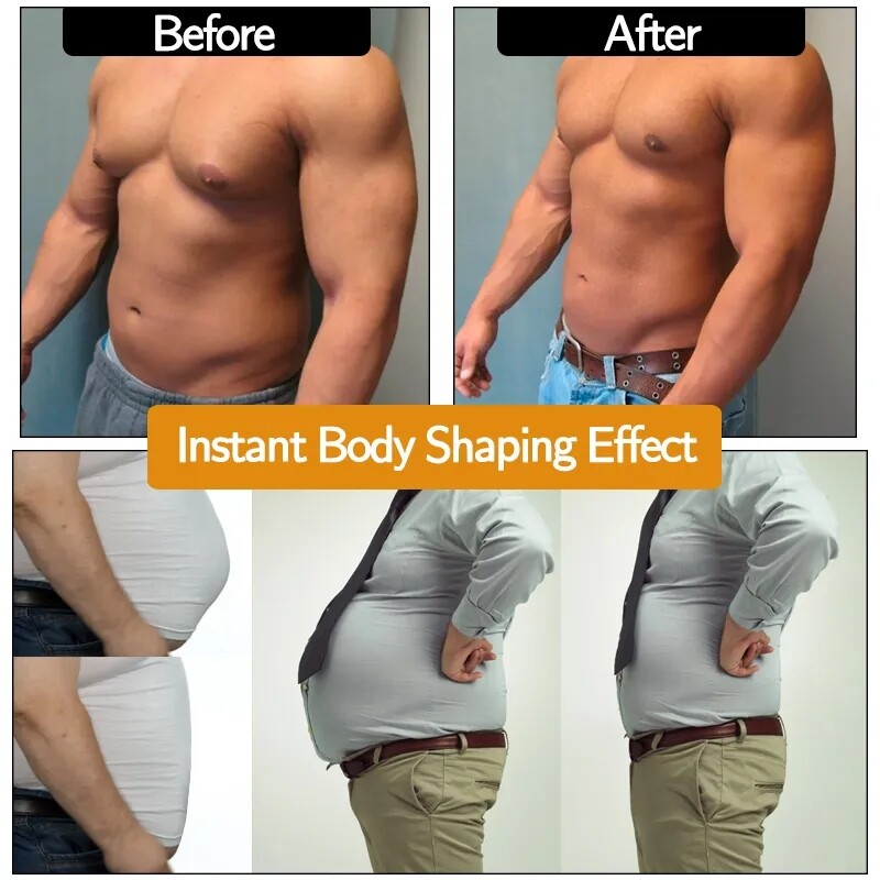 Mens Body Shaper Slimming Shirt Compression Vest Elastic Slim Shapewear Tank Top