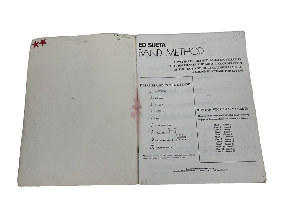 Ed Sueta Band Method Flute Book One~Systematic Method Based on Syllables