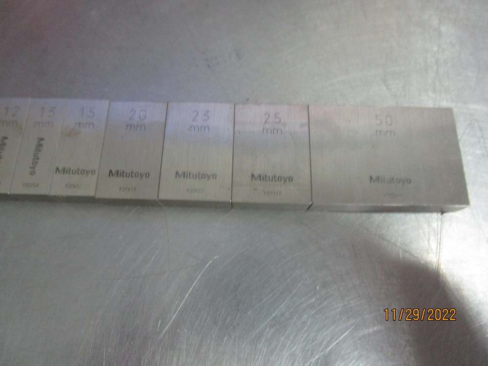 12pc Mitutoyo Gage Blocks