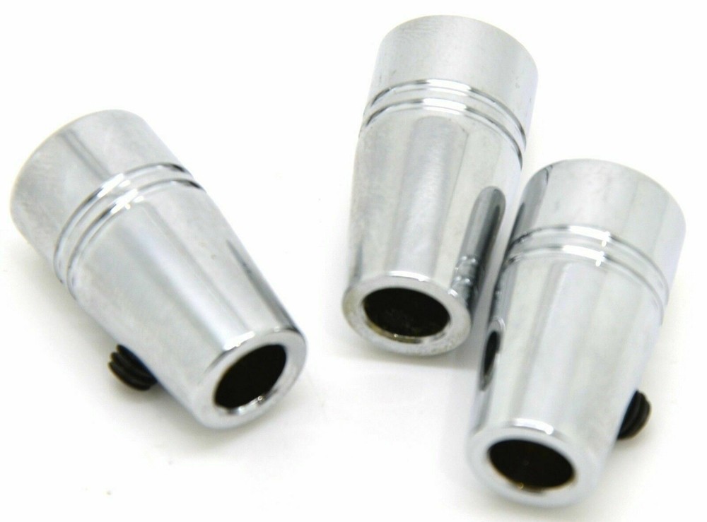 toggle switch extension(3) mini pointed cone 1" chrome aluminum for Peterbilt