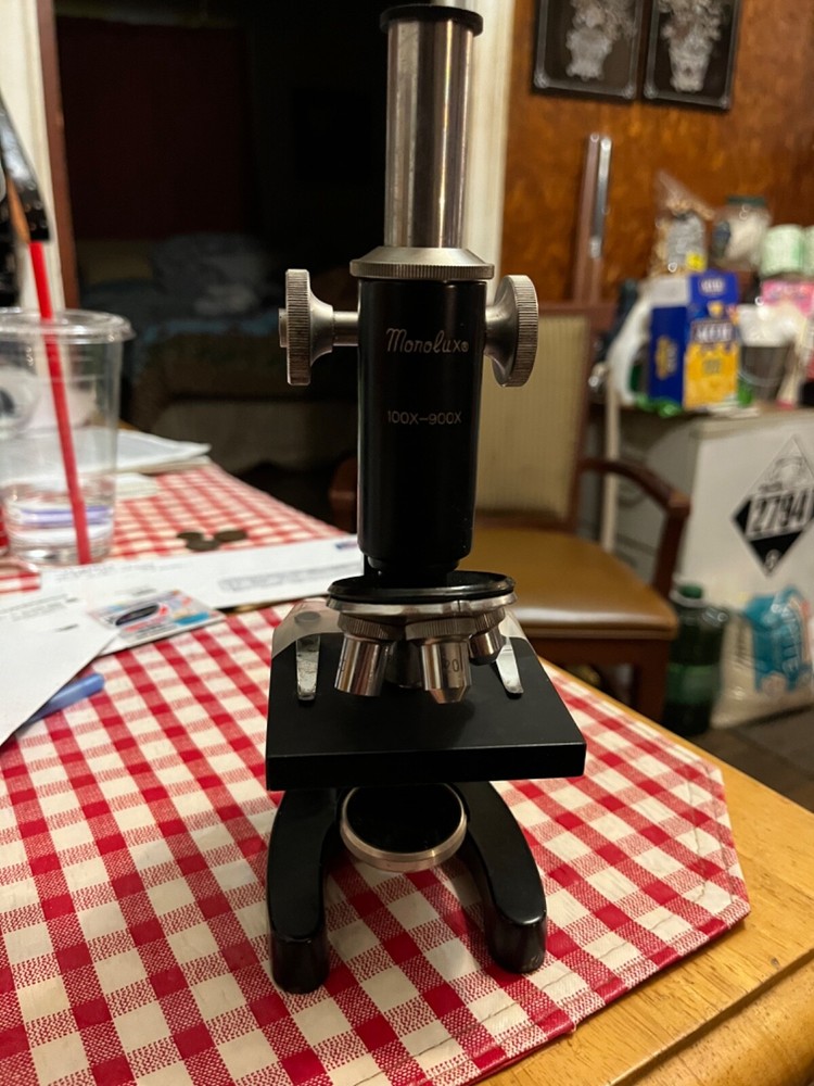Monolux vintage 100X to 900X microscope
