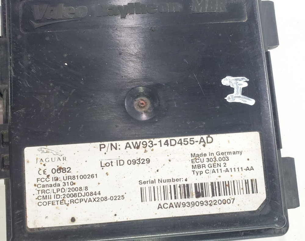 Used Blind Spot Detection System Warning Control Module fits: 2011 Jaguar Xj Dri