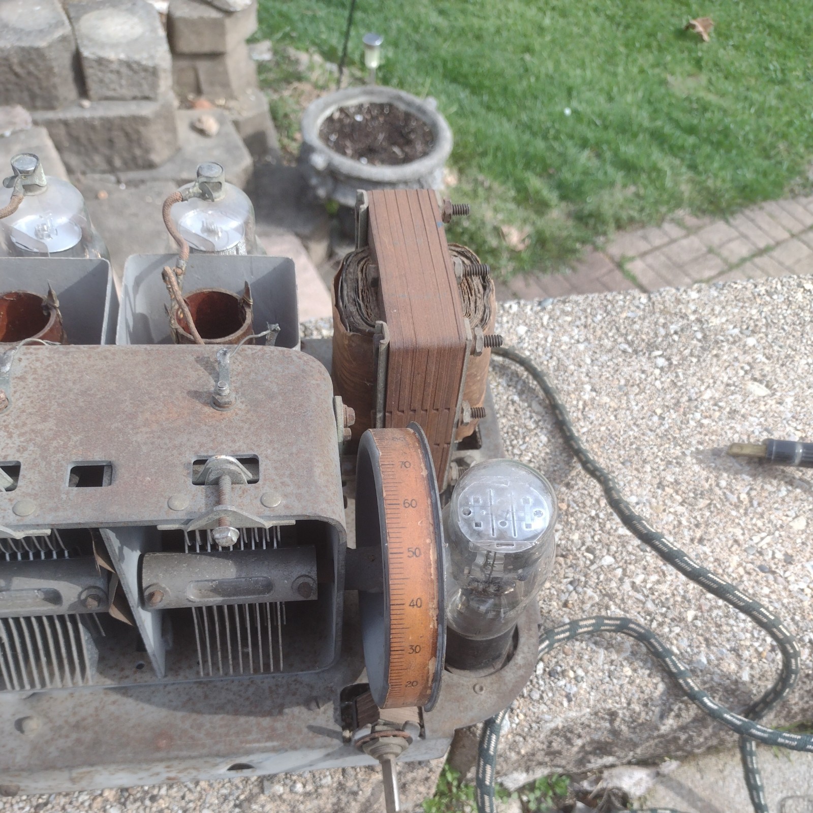 Antique 1931 Crosley Model 54 Cathedral Or Tombstone Radio Chassis. Parts Only