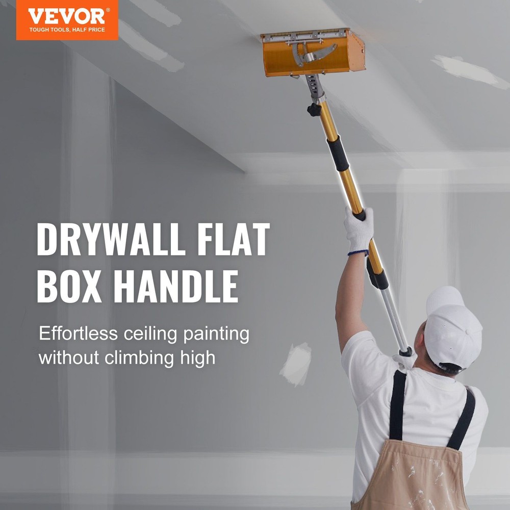 Drywall Flat Box Handle 40''-64''Anodized Aluminum Flat Extension Handle