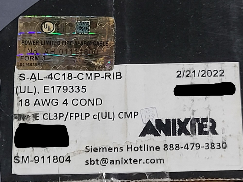 ADC/Northflex  S-AL-4C18-CMP 18/4C Plenum Security/Alarm Cable CMP White /100ft