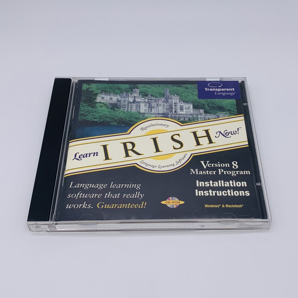 Transparent Language: Learn Irish Now CD-ROM Software Windows Mac Version 8