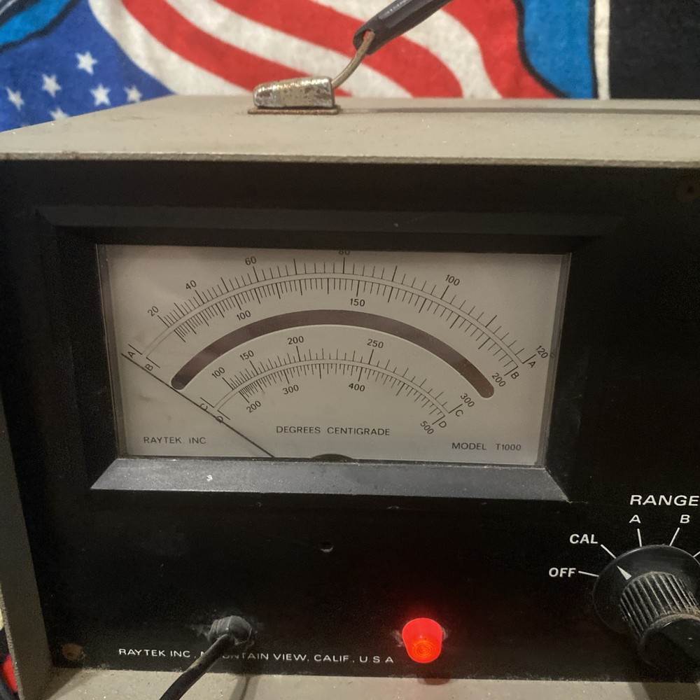 Raytek Thermoprobe T1000 Partially Tested Probe Cable Degrees Centigrade Workin