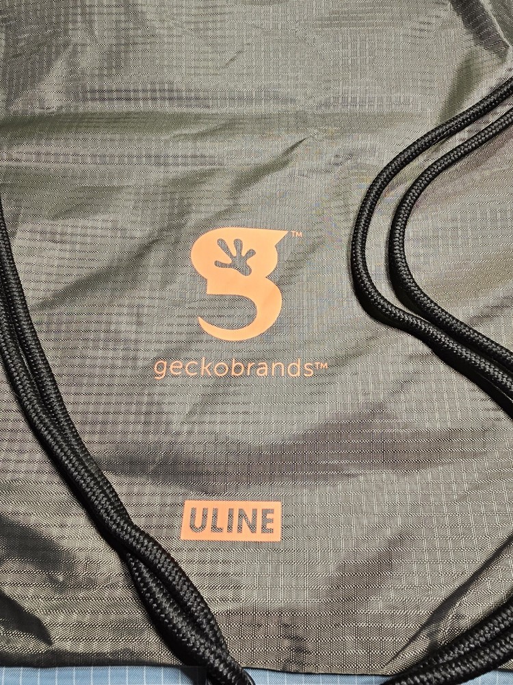 GECKOBRANDS Lightweight Waterproof Nylon Drawstring Backpack Black