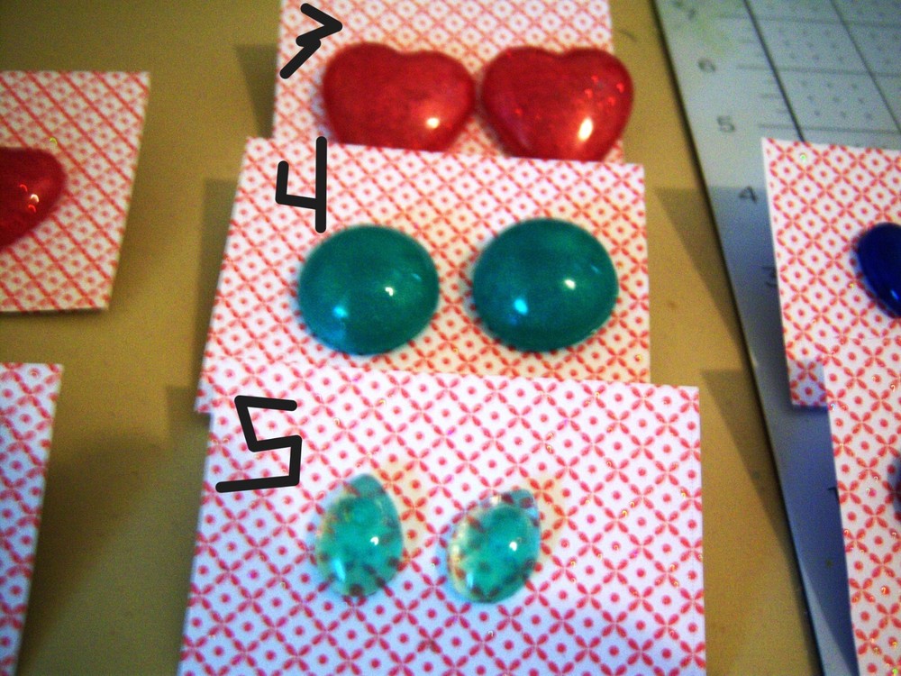 Handmade Post/ Studs Earrings by Granny #3