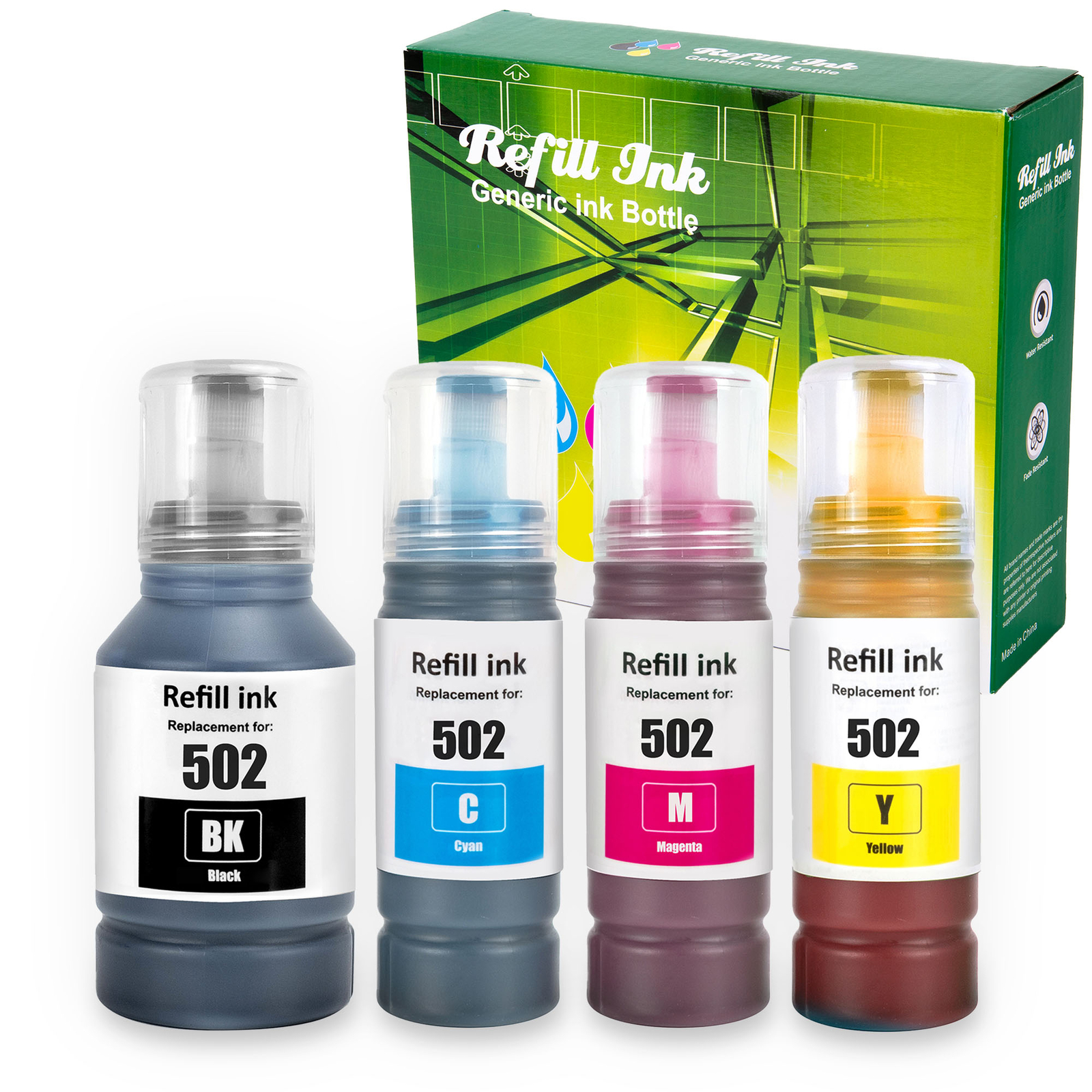 Refill Ink Bottle for EcoTank EPT502 ET-4760 ET-2760 ET-2750 ET-3760 ET-2850
