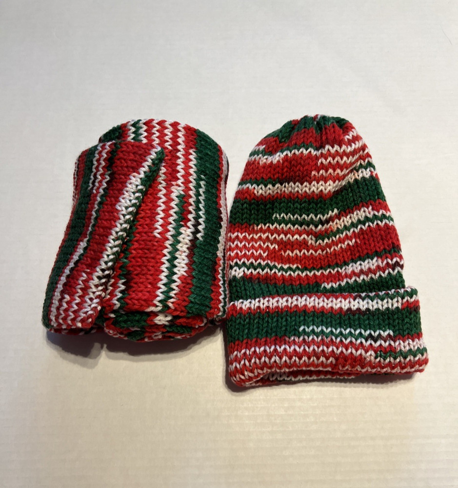 Handmade Knitted Double Layered  Hat & Scarf Set