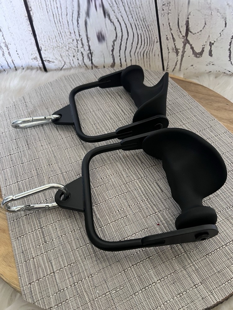 Ergonomic Cable Machine V-Bar / Neutral Grip Handle Attachment (Pair) NEW