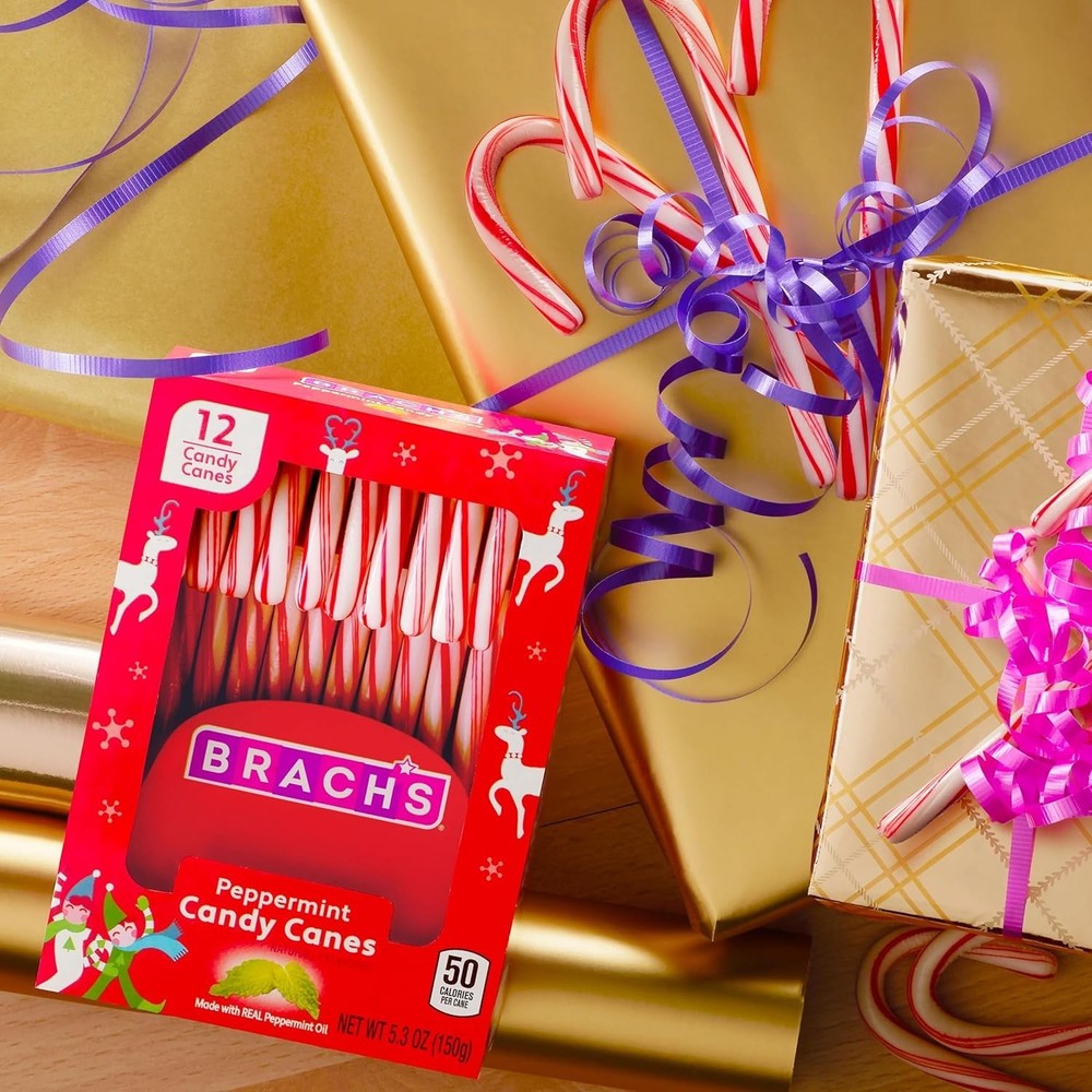 Refreshing Red & White Peppermint Canes, 12 Count – Festive Stocking Stuffers
