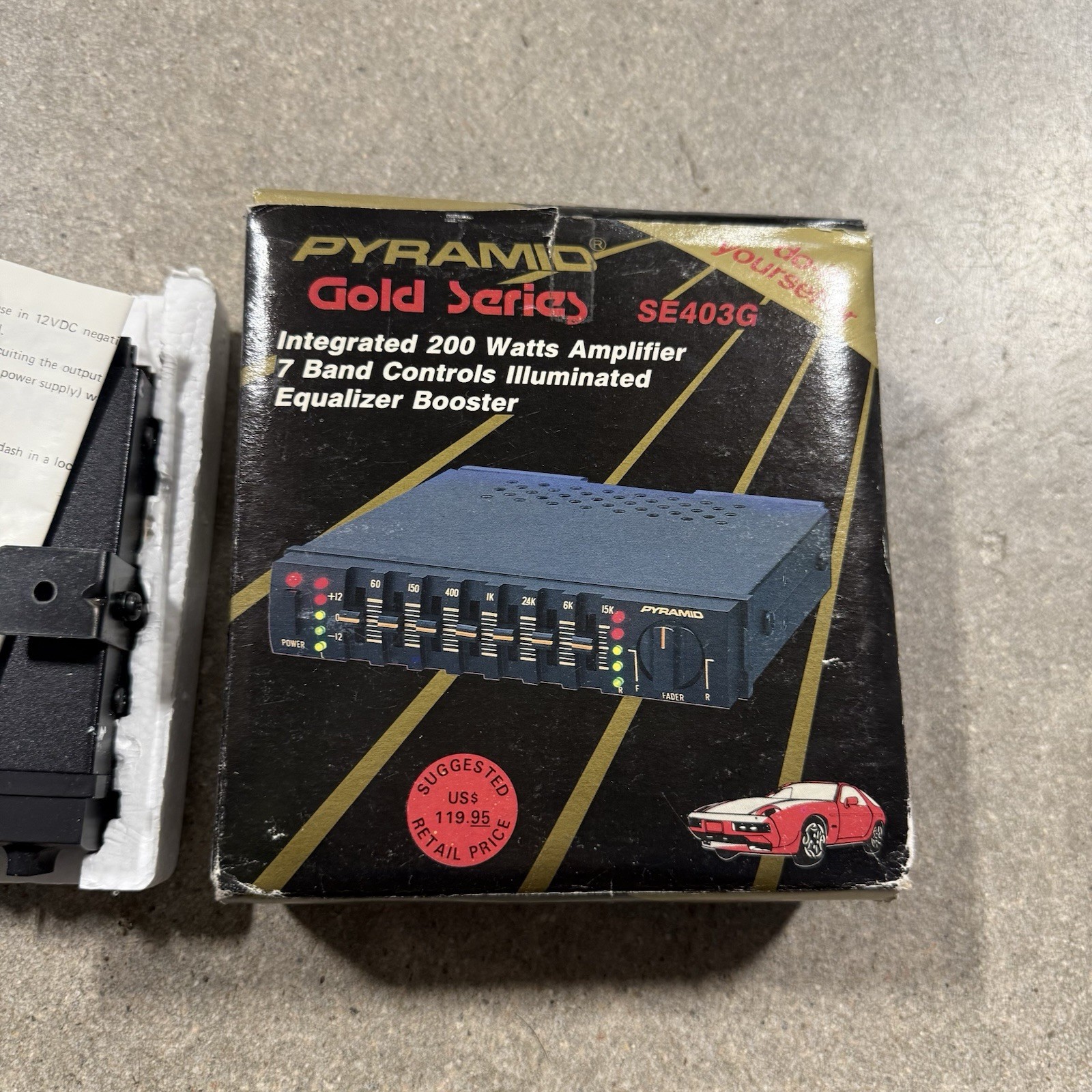 Pyramid SE403G Car Amplifier Equalizer Black Integrated Power *new Old Stock*