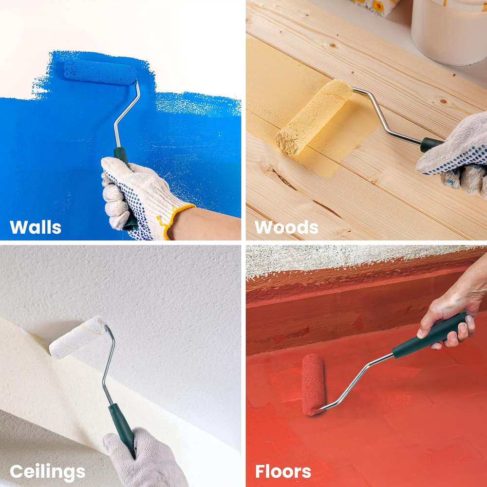 Paint Roller Covers, 40 Pack, 4 Inch 3/8" Nap Mini Microfiber Roller Covers Set