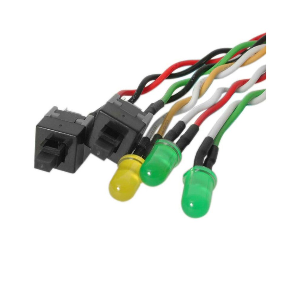 StarTech.com Replacement Power Reset LED Wire Kit for ATX Case Front Black