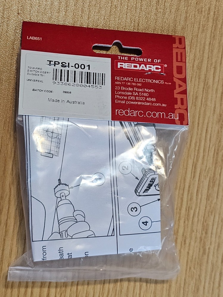 Redarc TPSI-001 Trailer Brake Control Switch Insert Panel