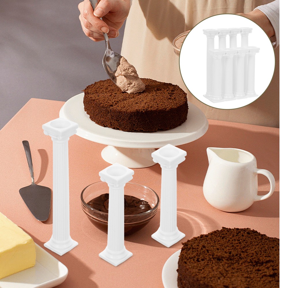 8 Pcs Wedding Cake Stand Columns Plastic Dowel Rods Structure for Tiered
