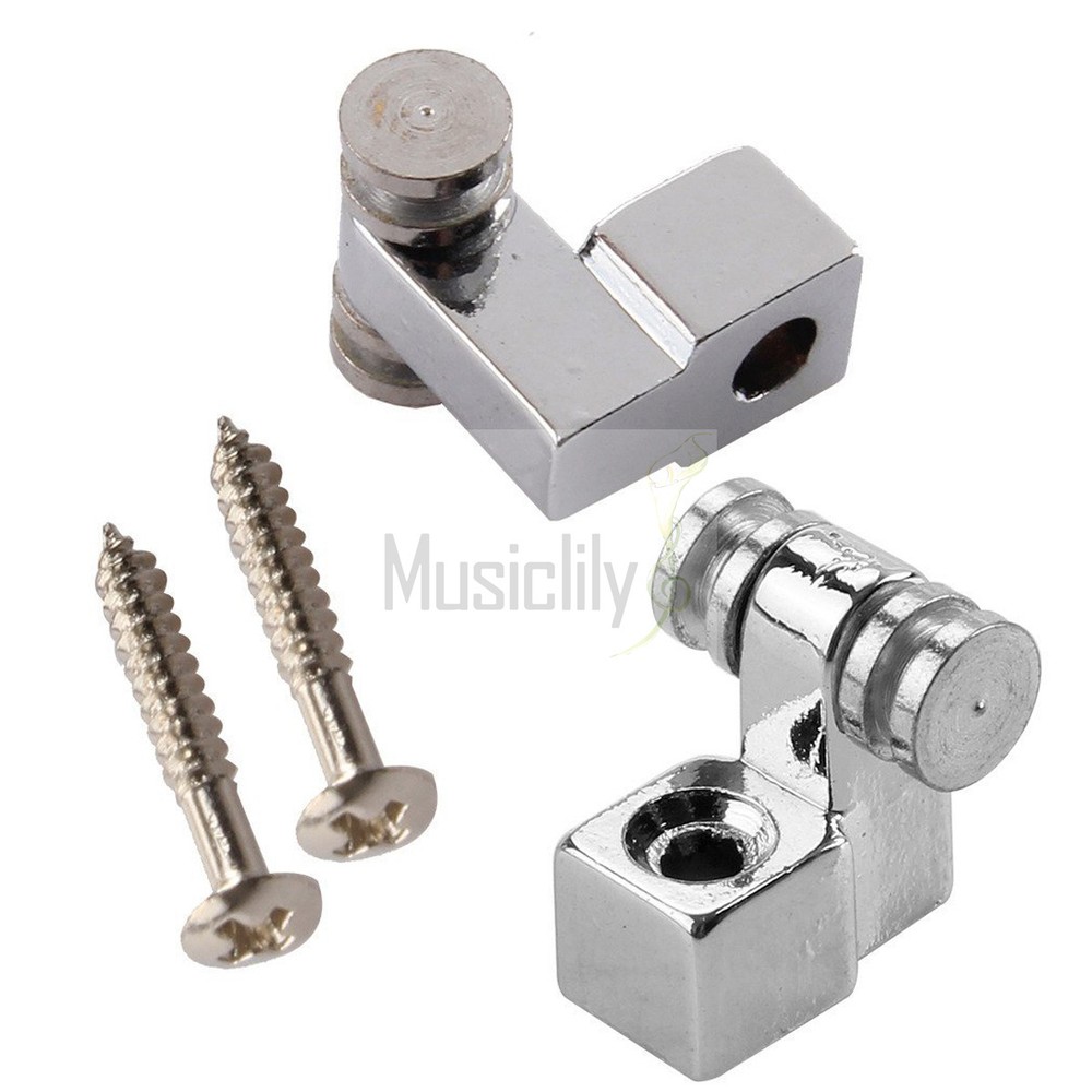 Musiclily 4Pcs Chrome Metal Roller Guitar String Tree String Guide Retainer New