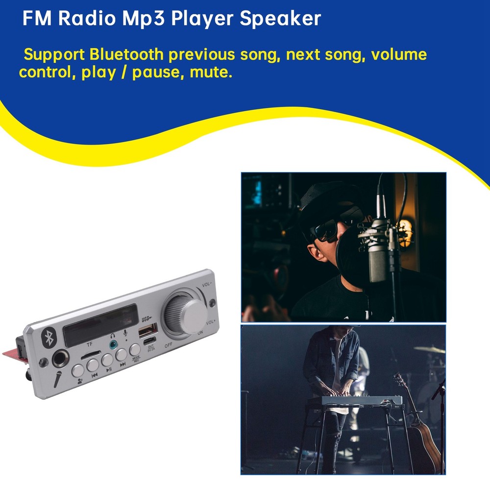 Bluetooth MP3 WAV Decoder Board 80W Amplifier Handsfree Car A6495